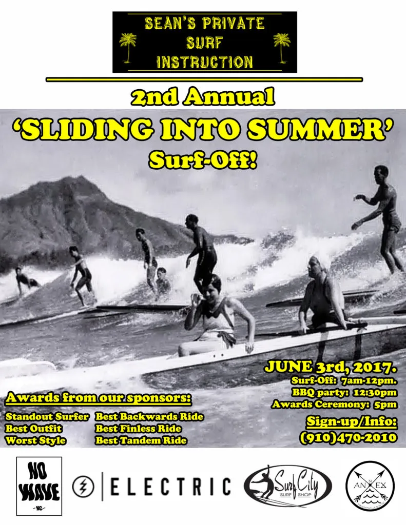 Sliding Into Summer Surf-Off poster